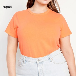 Camiseta de Algodón Personalizada de Alta Calidad 2026 para Mujer, con Logotipo Impreso, Decoración Bordada de Verano, Camiseta Lisa - Product Image 5