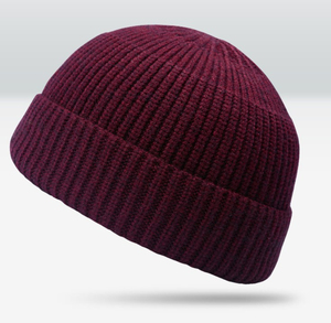 Gorro Unisex de Acrílico Negro Sólido, Cálido para Invierno, Casual, para Exteriores, Adulto, 58-60CM de Circunferencia de Cabeza, Tejido Plano, Estándar - Product Image 3
