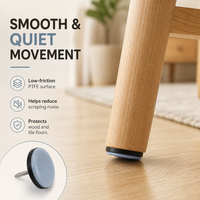 Glissière de pied de meuble en PTFE à visser de 30 mm, pièce de rechange pour la réparation de meubles