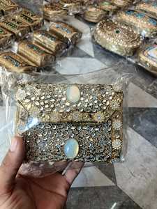 Nouvelle Pochette de Soirée et Sac à Main de Mariage en Mosaïque Kundan Faite à la Main, Qualité Supérieure, Élégante, pour Femme, Designer, Idéal pour Fêtes et Soirées, Prix Abordable - Product Image 4