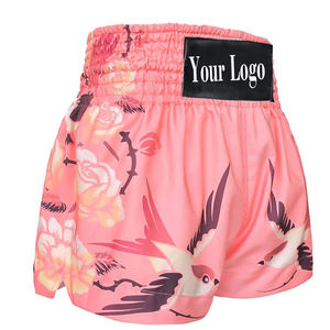 Pantalones Cortos de Boxeo y MMA Unisex para Hombre y Mujer, Logotipo Personalizado, Ropa de Lucha de Artes Marciales de Poliéster, Pantalones Cortos de Muay Thai Disponibles - Product Image 2
