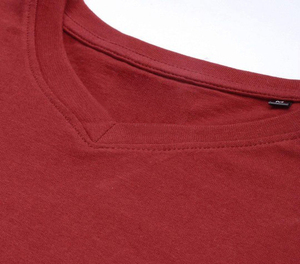 T-shirt pour homme en coton 100% respirant et écologique, col en V, manches courtes, vente en gros, service OEM avec marque et logo personnalisés - Product Image 4