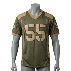 Camiseta de Fútbol Personalizada Verde Oliva para Hombre, Uniforme Deportivo Táctico de Malla, Camiseta Deportiva de Manga Corta, Elite Pro - Product Image 3