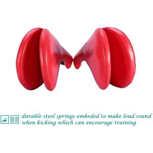 แผ่นรองซ้อมมวยหนังคุณภาพพรีเมียมพร้อมโลโก้สั่งทำพิเศษ คู่หนึ่ง สำหรับความปลอดภัยในการฝึกซ้อม MMA คิกบ็อกซิ่ง คาราเต้ - Product Image 3