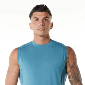 Camiseta sin Mangas de Punto Vintage 100% Algodón de Secado Rápido, para Entrenamiento, Fitness, Culturismo, Ropa Transpirable para Adultos, Superventas - Product Image 3