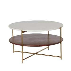 Table basse en aluminium martelé doré, forme pomme, moderne et décorative, pour salon - Product Image 4