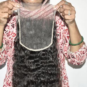 Cheveux humains indiens naturels bruts, qualité vierge, prix de gros, extensions bouclées avec closure HD 6*6, non traités, cuticules alignées - Product Image 6