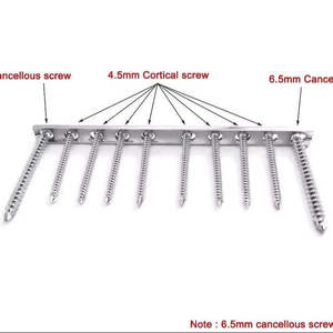 แผ่นดันกระดูกแบบแคบ DCP 4.5 มม. คุณภาพดี พร้อมสกรูคอร์ทิคอล 50 ตัว อุปกรณ์ผ่าตัดกระดูกสัตว์ระดับพรีเมียม - Product Image 1