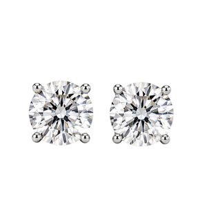 Solid 18K Yellow Gold Round Brilliant Diamond Solitaire Stud <b>Earrings</b> Classic Six Prong Luxury <b>Fine</b> Bridal Jewellery Gift18k yel - Product Image 2