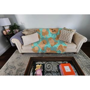 Orange Pomeranian Quilted <b>Throw</b> Blanket 50x60 Artwork Pattern Soft Lightweight <b>Throw</b> <b>for</b> Bed <b>Couch</b> Sofa <b>for</b> Pets - Product Image 2