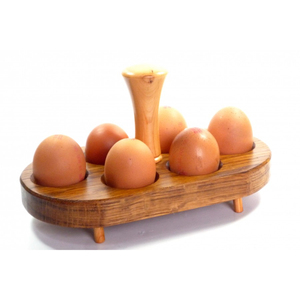 Factory Direct Handcrafted Wooden Egg Holder Tray Eco-Friendly Natural Wood Egg <b>Storage</b> <b>Rack</b> For Farmhouse <b>Kitchen</b> Decor - Product Image 1