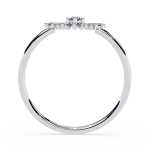 Anillo de Compromiso de Diamantes Redondos Brillantes de Platino con Diamantes Naturales Certificados por GIA, Estilo Clásico para Mujer - Product Image 4