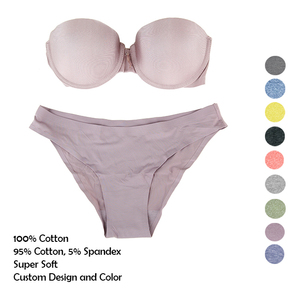 Womens Cotton Jersey Underwear Custom <b>Logo</b> <b>No</b> Show Half Slip Panties Size 2XL & 4XL - Product Image 2