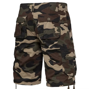 Pantalones cortos de mezclilla para hombre, de pierna ancha, holgados, de tiro alto, con efecto desgastado, lavado vintage, de tejido grueso, con logotipo bordado personalizado, para verano, al por mayor - Product Image 4