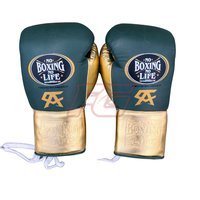 No Boxing No Life - Guantes de Boxeo de Piel Auténtica de Alta Calidad, Transpirables y Ligeros, con Cierre de Gancho y Bucle para Entrenamiento y Sparring