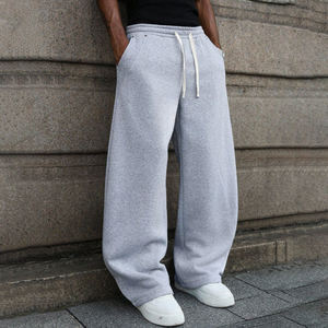 Pantalon de jogging décontracté en coton pour homme, coupe ample, style urbain, avec logo personnalisé haut de gamme - Product Image 1