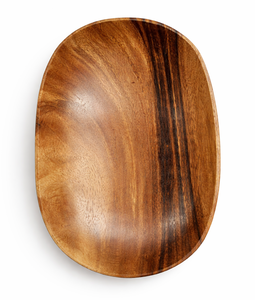 Assiette ovale en bois massif à motif champêtre, non toxique, pour les fêtes - Product Image 1