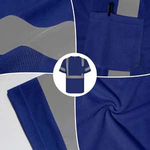 Polo en coton réfléchissant haute visibilité pour ambulanciers, broderie de logo personnalisée, officiers médicaux, toutes saisons, toutes tailles - Product Image 2