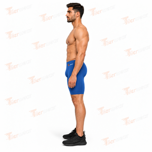 Shorts de compression pour hommes, couche de base respirante et extensible en tissu compressif pour le basketball, short de sport de soutien - Product Image 3
