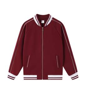 Custom Logo Baseball Loose Casual Varsity Sport <b>Jersey</b> <b>Jacket</b> Black White Baseball <b>Jacket</b> for Men - Product Image 4