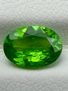 Pierre précieuse naturelle de Tsavorite grenat, pierre brute, vert vif, taille ovale, pour bijoux, cadeau pour collectionneur, pierre de naissance, lot de pierres de guérison - Product Image 3