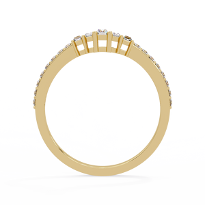 Anillos de Boda Clásicos con Diamantes Cultivados en Laboratorio con Corte Baguette, Oro Sólido de 14K, Anillos Apilables con Diamantes para Aniversario, Joyería Fina para Mujer - Product Image 5