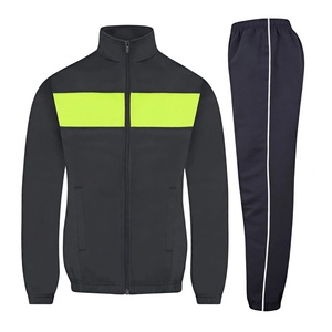 Conjunto Deportivo Personalizado para Hombre, Chándal de Alta Visibilidad con Paneles de Neón, Chaqueta con Cierre Completo, Traje de Entrenamiento, Ropa Deportiva para Gimnasio y Actividades al Aire Libre - Product Image 1