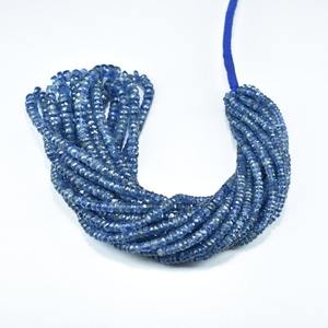 Natural Indigo Blue Kyanite Faceted Rondelle Gemstone <b>Beads</b> 3-5MM Loose Kyanite <b>Stone</b> <b>Beads</b> For Jewelry Making Wholesale Bulk - Product Image 5