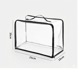Clear PVC Cube Dust <b>Cover</b> Zipper Closure Transparent Fashion Storage Bag Cosmetic Protective <b>Wardrobe</b> Sealed Moisture-Proof - Product Image 2