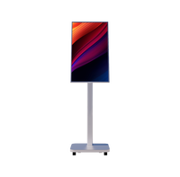 TV portátil MILEC de 32 pulgadas, pantalla LED para interiores, pantalla giratoria, altavoces y cámara incorporados, y una vida útil de 24 horas
