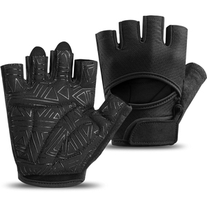 Guantes de Levantamiento de Pesas de Cuero al por Mayor, Cierre de Media Mano para Ponernos y Quitar Rápidamente, Equipo de Entrenamiento con Logotipo Personalizado - Product Image 1