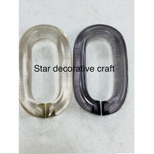 Collier chaîne en résine acrylique fait main pour femme, style tendance, maillons exagérés, collier ras du cou pour pull, idéal pour affaires/Noël/fêtes - Product Image 1