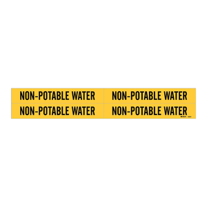 Marqueur de tuyau auto-adhésif flexible pour eau non potable, 1,125 po de hauteur x 7 po de largeur, pour l'identification des lignes - Product Image 2