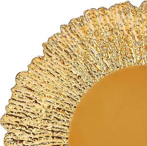 Assiette de présentation dorée et argentée élégante pour la décoration de table de mariage et de réception - Product Image 6