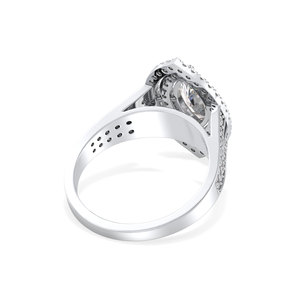 Anillos de Compromiso Solitarios de Lujo REYES, Precio al por Mayor, Oro Blanco de 14K, Corte Marquesa, Diamante Cultivado en Laboratorio de 1.6 Quilates, Joyería Fina - Product Image 4