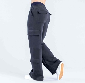 Pantalon de jogging sport en molleton de coton pour femme, respirant, ample, à séchage rapide, avec poches, coupe décontractée pour l'automne – Meilleures ventes - Product Image 2