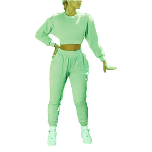 Ensemble de survêtement unisexe gris à capuche, manches longues, couleur unie, vêtement décontracté, matière polaire, coupe régulière, séchage rapide, avec poche - Product Image 6
