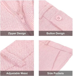 Traje de dos piezas para hombre, diseño OEM personalizado, con pantalón a juego, elegante y formal para fiesta. - Product Image 3