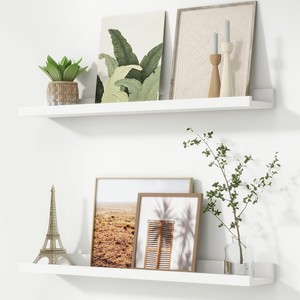 Étagère flottante en bambou blanchi écologique - Prix de gros B2B - Product Image 1