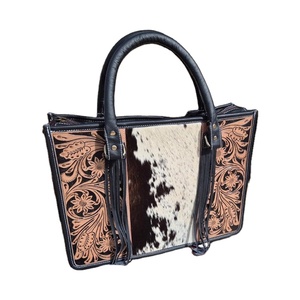Bolso bandolera bohemio de cuero genuino para mujer, forro de poliéster duradero, cierre de cremallera, listo para viajar para Otoño Invierno primavera - Product Image 2