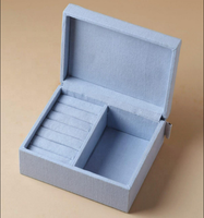 Cajas de Embalaje Personalizadas Ecológicas Hechas a Mano con Cuentas de Lino Bordadas, 4 Compartimentos, para Promociones de Postres/Barras de Chocolate
