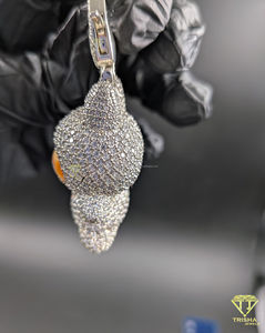 จี้กระต่ายการ์ตูนแบบ Iced Out เงินแท้ 925 ฮิปฮอป เพชร VVS สร้างในห้องปฏิบัติการ เครื่องประดับสั่งทำพิเศษ - Product Image 4