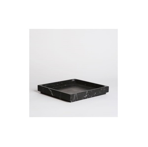 Bandeja de Servir de Mármol Negro, Plato Decorativo Rectangular con Vetas Blancas Diagonales para Decoración de Hogar y Hostelería de Lujo - Product Image 5