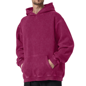 Sudaderas con capucha 100% algodón teñidas con ácido para hombre, fabricación profesional, diseño personalizado de alta calidad, sudaderas con capucha para hombre con efecto lavado ácido. - Product Image 4