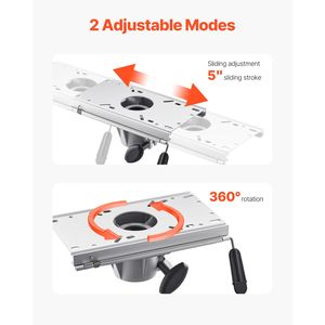 Piedistallo per Sedile Barca in Lega di Alluminio con Regolazione Scorrevole Avanti e Indietro da 5 Pollici - Ricambi e Accessori - Product Image 2