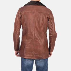 Durable Men Fur <b>Lined</b> Leather <b>Coat</b> Wholesale Premium Winter Wear ODM Supplier New Arrival Mens Genuine Fur Leather <b>Coat</b> - Product Image 2