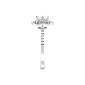 Anillo de moissanita REYES GRA certificado de plata de ley 925 con corte redondo de 1.64 quilates para mujer, joyería original chapada en oro blanco de 14K y 18K - Product Image 5