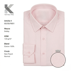 Camisa de Mujer 100% Algodón 155GSM Tejido Dobby Texturizado Manga Larga Blusa Rosa Fabricante OEM ODM Proveedor de Ropa Personalizada al por Mayor - Product Image 2