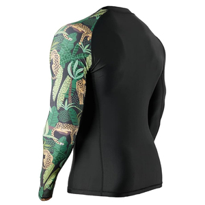 OEM Men Long Sleeve Rash Guard <b>Compression</b> <b>Shirt</b> Graphic Print UV Protection Custom Branding Bulk - Product Image 2