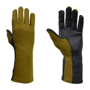 Wholesale Custom Nomex Flight Gloves Fire Resistant Flame Retardant Premium Sheepskin Leather Tactical Aviation Safety Gloves - Product Image 1